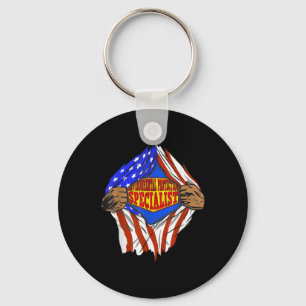 Funny Super Environmental Protection Specialist He Keychain