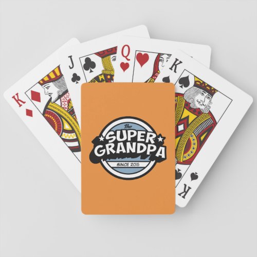 Funny Super Grandpa Poker Cards