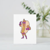 funny super hero hot dog character (Standing Front)