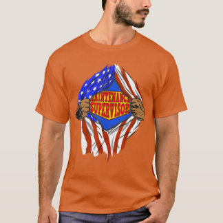 Funny Super Maintenance Supervisor Hero Job T-Shirt