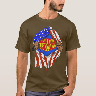 Funny Super Mental Health Associate Hero Job1390 6 T-Shirt