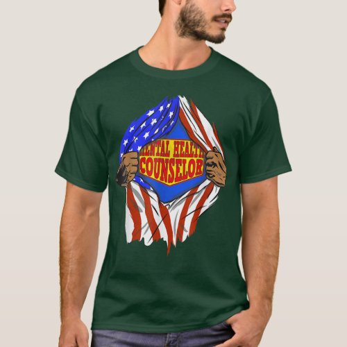 Funny Super Mental Health Counselor Hero Job1396 6 T_Shirt