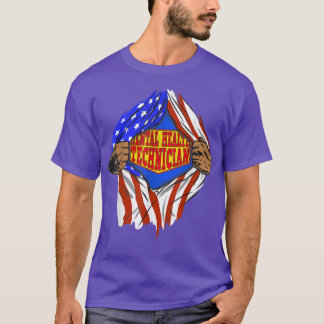 Funny Super Mental Health Technician Hero Job 1403 T-Shirt