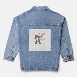 Funny Super Sloth Superhero Dabbing Dance Move Dab Denim Jacket