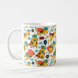 Funny Superhero Cat Coffee Mug