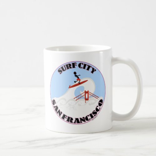 Funny Surf City San Francisco Coffee Mug