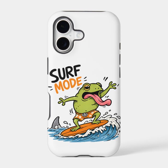 Funny Surf Mode Frog|Silly Frog Summer  Case-Mate iPhone Case (Back)