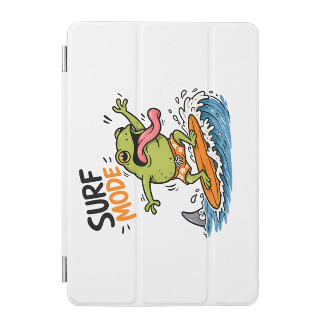 Funny Surf Mode Frog|Silly Frog Summer  iPad Mini Cover (Front)