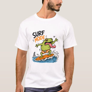 Funny Surf Mode Frog Silly Frog Summer T-Shirt