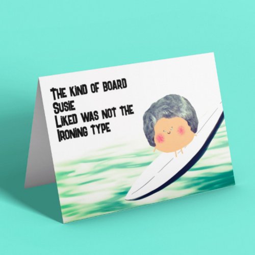Funny Surfer Birthday Card