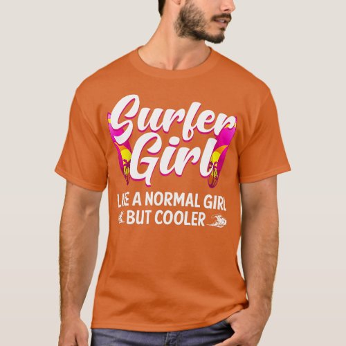 Funny Surfer Girl Design For Surfing Women Kids Su T_Shirt