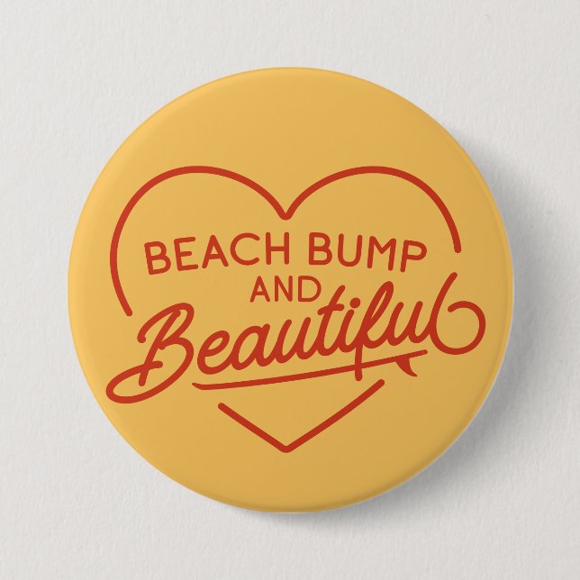Funny Surfer Mom to Be Summer Beach Bum Punny  Button (Front)