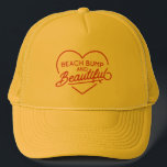 Funny Surfer Mom to Be Summer Beach Bum Punny  Trucker Hat<br><div class="desc">Elevate your beach style with our 'Beach Bumps and Beautiful' trucker hat,  tailored for expectant moms. Flaunt your radiant bump confidently and comfortably,  embracing the summer sun in style. Designed to celebrate your pregnancy journey,  this chic trucker hat is a must-have for beach-loving moms-to-be.</div>