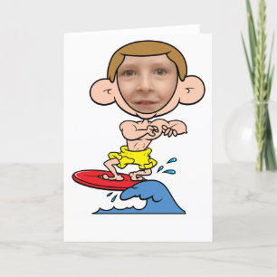 Funny Surfer Photo Face Template