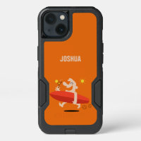 Funny Surfer with Cocktail custom name phone cases