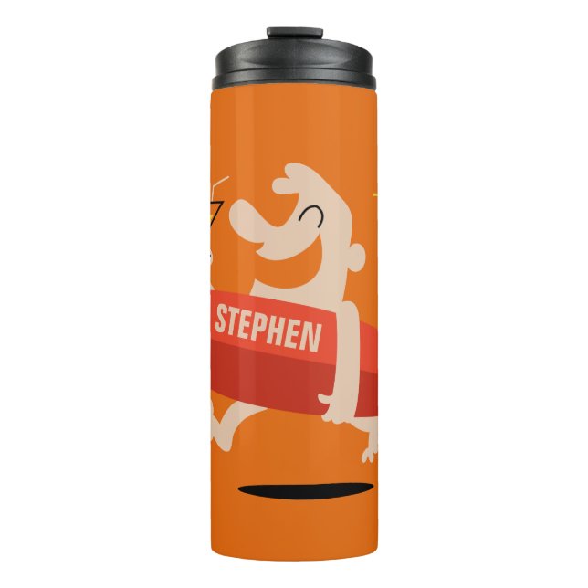 Funny Surfer with Cocktail custom name tumbler (Front)