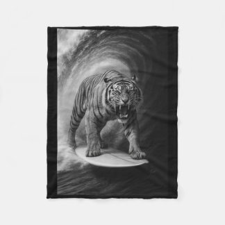 Funny Surfing Bigfoot Sea Selfie On Surfboard Safa Fleece Blanket