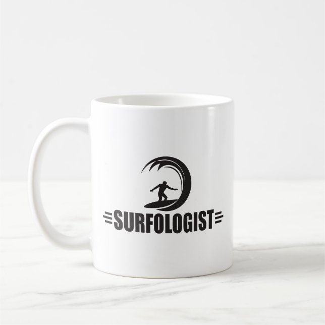 Funny Surfing Coffee Mug (Left)
