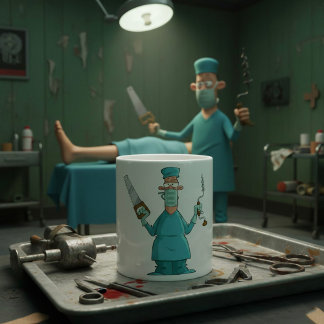 Funny Surgeon Cartoon Hilarious Medical Humor Coffee Mug