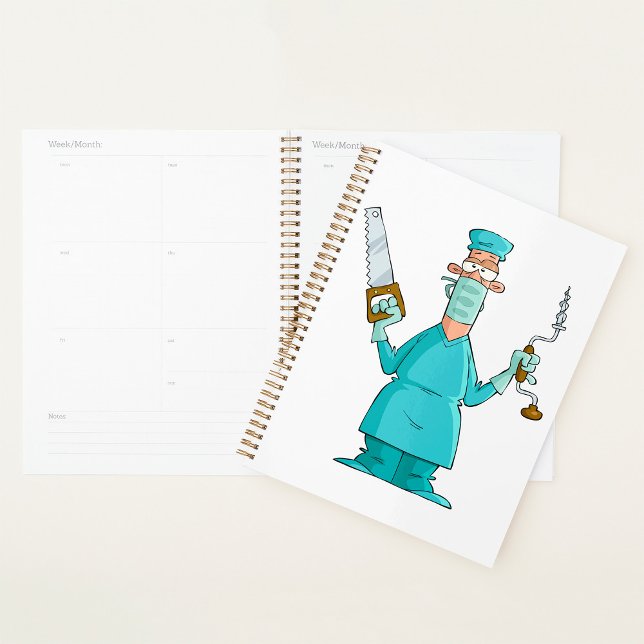 Funny Surgeon Cartoon Hilarious Medical Humor  Planner (Creator Uploaded)