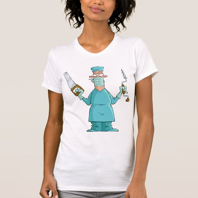 Funny Surgeon Cartoon Hilarious Medical Humor  T-Shirt (Front)