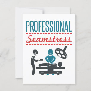 Funny Surgeon "Professional Seamstress" Surgery Postcard