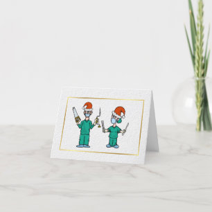 Funny Surgeons Christmas Card