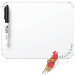 Funny Surprised Curious Rooster - What&#39;s So Funny  Dry Erase Board