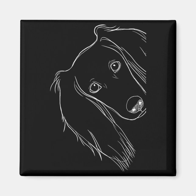 Funny Surprised Dog Saluki  Magnet (Front)
