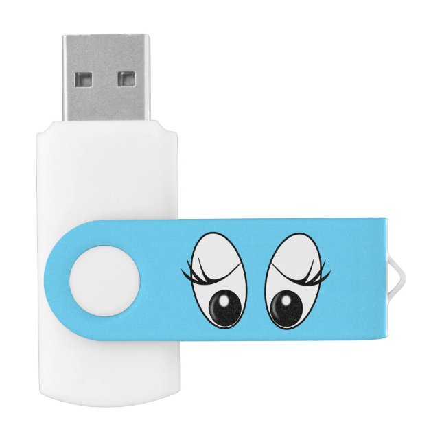 Funny Surprised Eyes Flash Drive Choose Color (Opened)