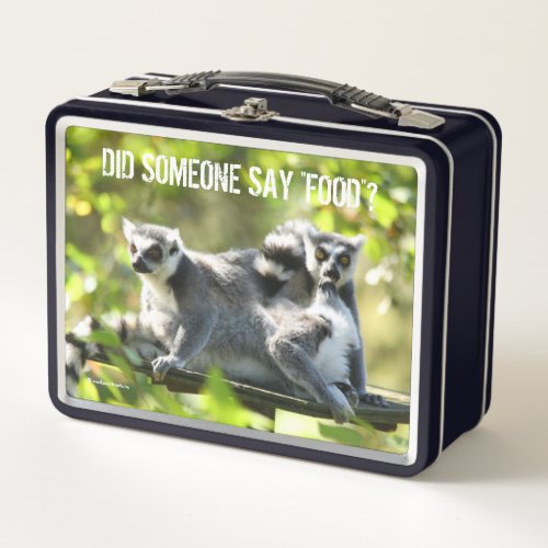 Funny Surprised Lemurs of Madagascar Metal Lunch Box