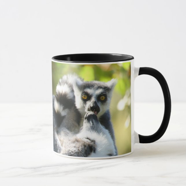 Funny Surprised Lemurs of Madagascar Mug (Right)