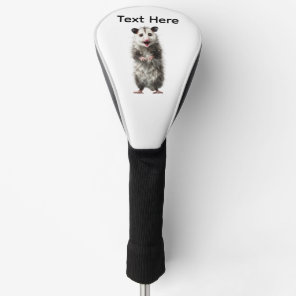 Funny Surprised Shocked Opossum Golf Head Cover