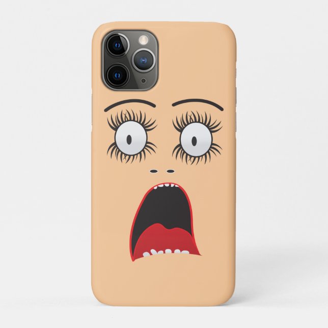 Funny Surprized lady face Case-Mate iPhone Case (Back)