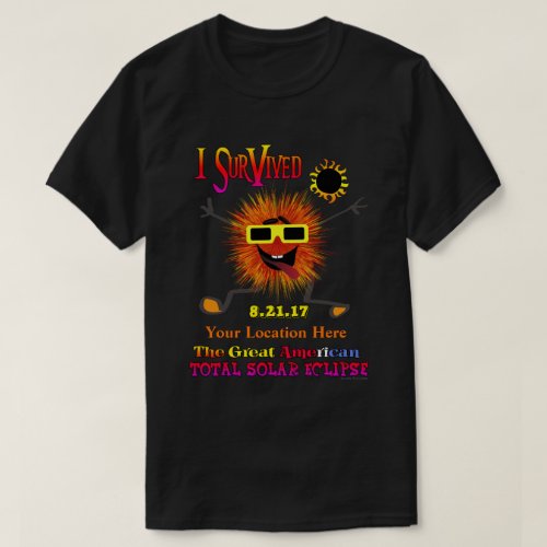 Funny Survivor The Great American Solar Eclipse T_Shirt