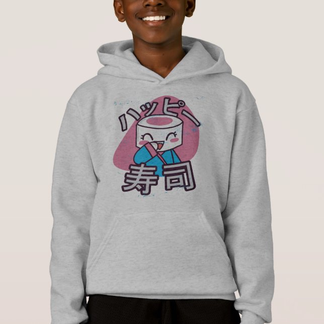 Funny Sushi Master Cartoon Design Hoodie (Front)
