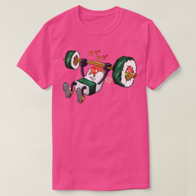 Funny Sushi Weight Lifting Gym Fitness Men Women K T-Shirt (Design Front)