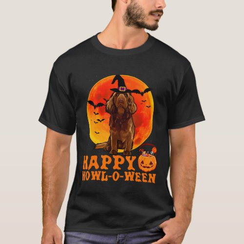 Funny Sussex Spaniel Dog Halloween Happy Howl_O_We T_Shirt