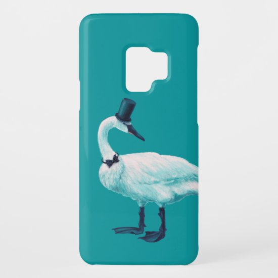 Funny Swan Gentleman With Bowtie And Top Hat Case-Mate Samsung Galaxy S9 Case