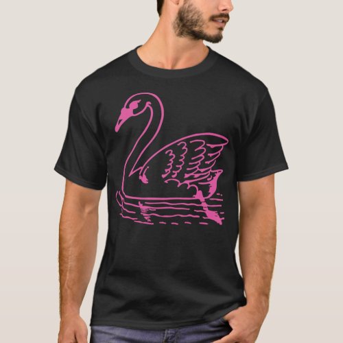 Funny Swan love  T_Shirt