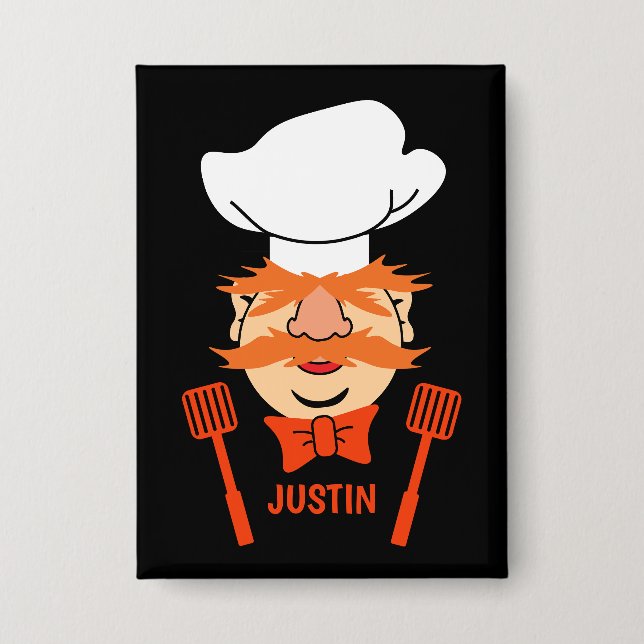 Funny Swedish Chef Button (Front)