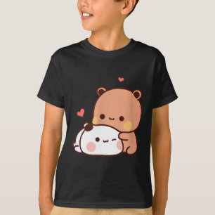 Funny Sweet Kawaii Kp Bear Panda Hugging Couple Lo T-Shirt