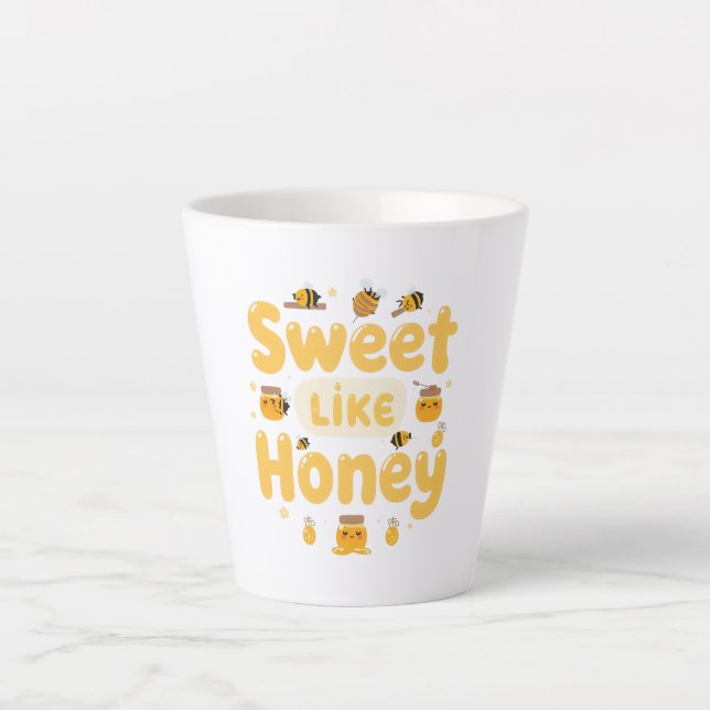 Funny "Sweet Like Honey" Bumblebee Latte Mug (Front)