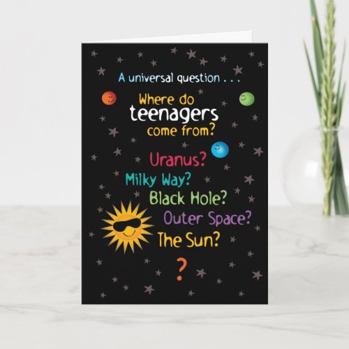 Funny/Sweet Space Teens Birthday