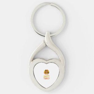 Funny Sweet Turkey Family Matching Thanksgiving Keychain