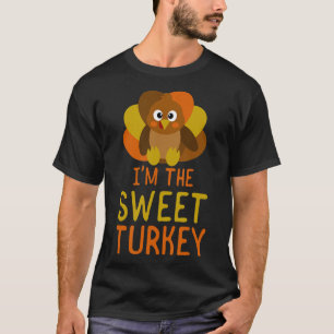 Funny Sweet Turkey Family Matching Thanksgiving T-Shirt