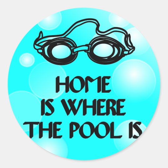 Funny Swim Quote Round Sticker