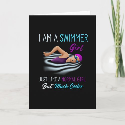 funny swimmer girl definition for girls who love card