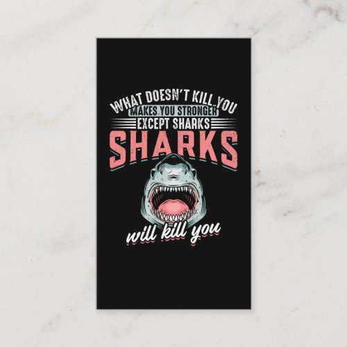 Funny Swimmer Humor Shark Joke Business Card