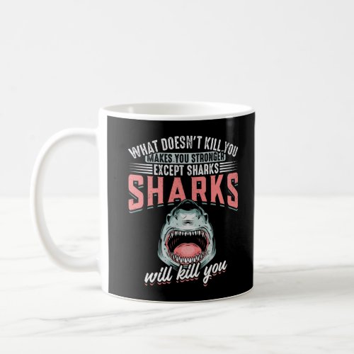 Funny Swimmer Humor Shark Joke Coffee Mug